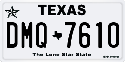 TX license plate DMQ7610