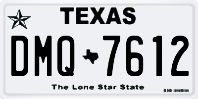 TX license plate DMQ7612