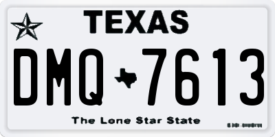 TX license plate DMQ7613