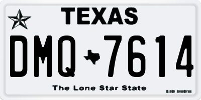 TX license plate DMQ7614