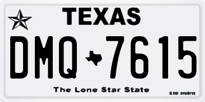 TX license plate DMQ7615