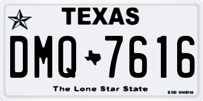 TX license plate DMQ7616