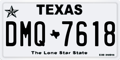 TX license plate DMQ7618