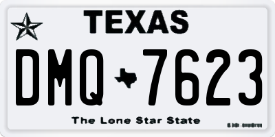 TX license plate DMQ7623