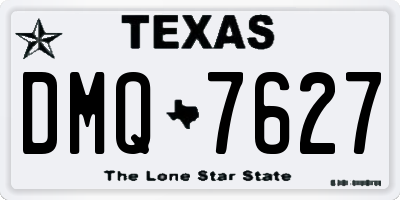 TX license plate DMQ7627