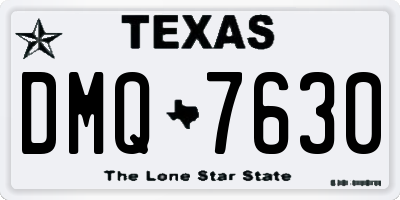 TX license plate DMQ7630