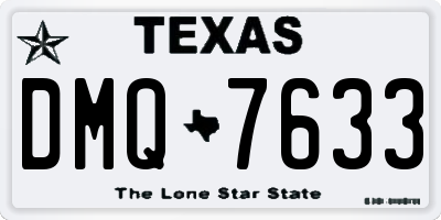 TX license plate DMQ7633