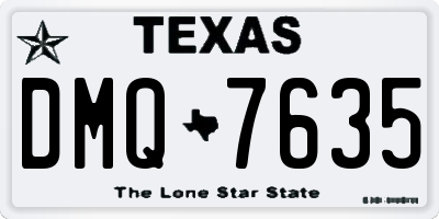 TX license plate DMQ7635