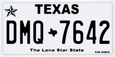 TX license plate DMQ7642