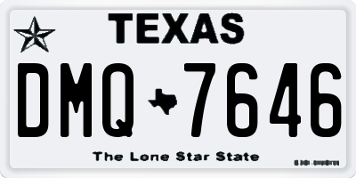 TX license plate DMQ7646
