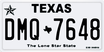 TX license plate DMQ7648