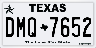 TX license plate DMQ7652