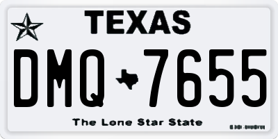 TX license plate DMQ7655