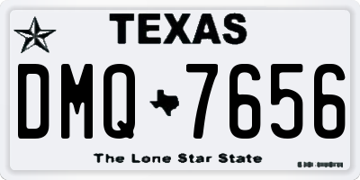 TX license plate DMQ7656