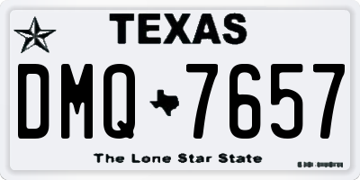TX license plate DMQ7657