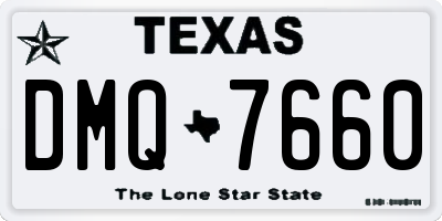 TX license plate DMQ7660