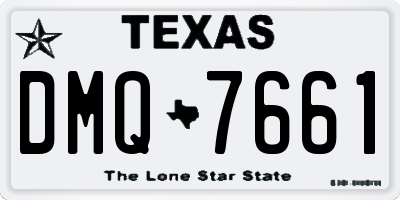 TX license plate DMQ7661