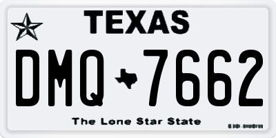 TX license plate DMQ7662