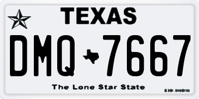 TX license plate DMQ7667