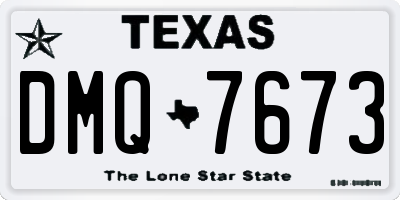 TX license plate DMQ7673