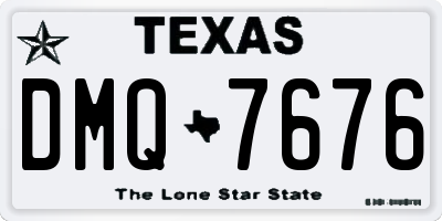 TX license plate DMQ7676