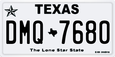 TX license plate DMQ7680
