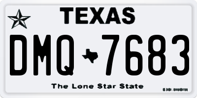 TX license plate DMQ7683