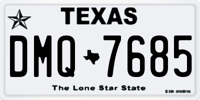 TX license plate DMQ7685