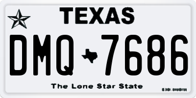 TX license plate DMQ7686
