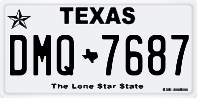 TX license plate DMQ7687