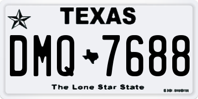 TX license plate DMQ7688