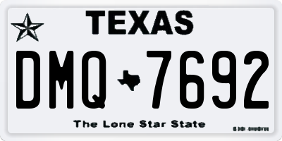 TX license plate DMQ7692