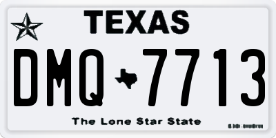 TX license plate DMQ7713