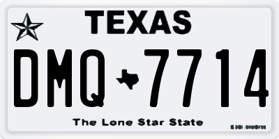 TX license plate DMQ7714