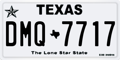 TX license plate DMQ7717