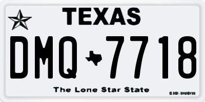 TX license plate DMQ7718