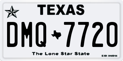TX license plate DMQ7720