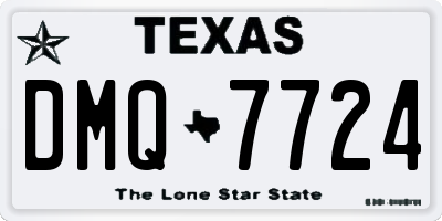 TX license plate DMQ7724