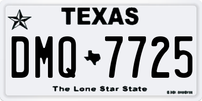 TX license plate DMQ7725