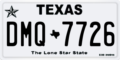TX license plate DMQ7726