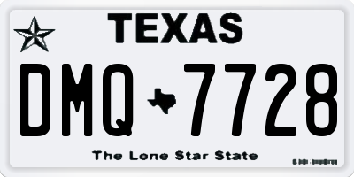 TX license plate DMQ7728