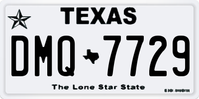 TX license plate DMQ7729