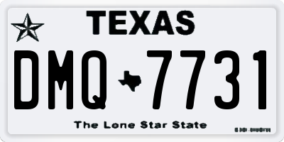 TX license plate DMQ7731