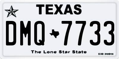 TX license plate DMQ7733