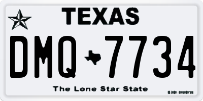 TX license plate DMQ7734