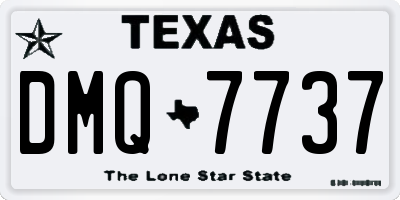 TX license plate DMQ7737