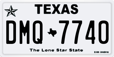 TX license plate DMQ7740