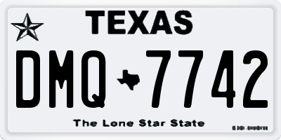TX license plate DMQ7742