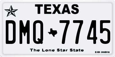 TX license plate DMQ7745