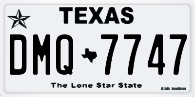 TX license plate DMQ7747